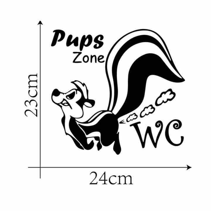 pups-zone-สติกเกอร์ผนังห้องน้ำห้องน้ำห้องสุขาการ์ตูนสัตว์กระรอก-decals-วอลล์เปเปอร์เครื่องประดับบ้านถอดได้ประตู