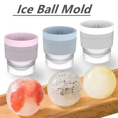 Large 6cm Ice Ball Mold Silicone Sphere DIY Ice Round Shape Mold Jelly Making Cocktail Whiskey Drink Ice Cube Maker Kitchen Tool Ice Maker Ice Cream M