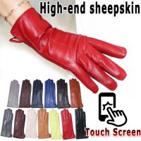 Leather S Womens Sheepskin Flannel Lining Warm In Autumn And Winter High-Grade Black Touch Screen Color Driving New Model