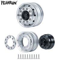 YEAHRUN Aluminum Alloy Beadlock Front Wheel Hub Rim For Tamiya 1/14 Trailer Tractor RC Truck Car Upgrade Parts