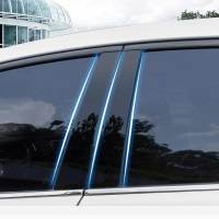 8pcsSet Car Window BC Pillar Center Trim Sticker Cover Decoration Accessories For Hyundai Solaris 2011 2012 2013 2014 2015 2016