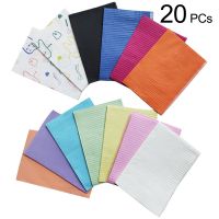 20PCs Disposable Dental Chest Towel Dentist Bibs Tattoo Clean Pad Tattoo Table Covers Clean Pad Patient Baby Apron