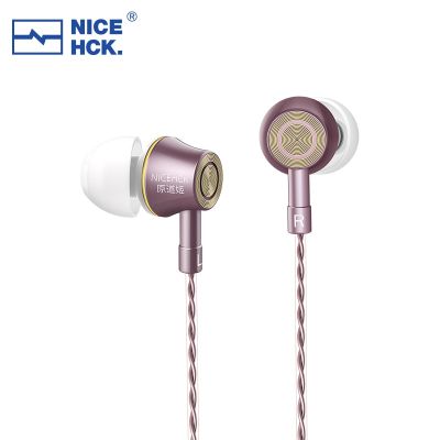 NiceHCK หูฟังเอียร์บัด HIFI มีสาย YD520 3.5มม. 10มม. ไดรฟ์เวอร์ไดนามิกสัตว์เลี้ยงหูฟังแบบสอดในหูเพลงชุดหูฟังเสียงไมโครโฟน HD
