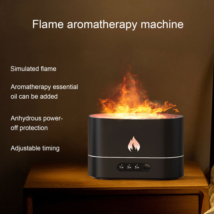 Essential Oil Diffuser with Flame Light, Ultrasonic Super Quiet