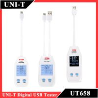 UNI-T UT658 USB Tester Charger Type C Type A Interface Mobile Charge Current Capacity Energy Resistance Tester USB Power Meter