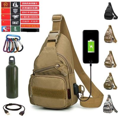 Tactical military enthusiasts chest bag men bag shoulder oblique tactical multi-function bag mens outdoor sports camouflage bag