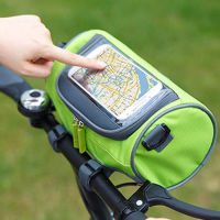 Waterproof Bicycle Bag Portable Bike Handlebar Tube Bag With Pouch Bike Travel Bag With Phone For Outdoor Activities