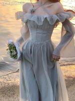 【hot】ஐ▥  2023 Ruffle Waist Female  A-line off shoulder Beach