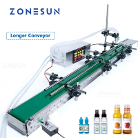 ZONESUN ZS-DPYT200L อัตโนมัติน้ำนมเครื่องบรรจุน้ำหอมขวดน้ำผลไม้ Vial คู่หัวยาวสายพานลำเลียง