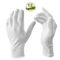 6-36 Pairs/Lot Soft Cotton Ceremonial Gloves Stretchable Lining for Male Female Serving/Waiters/Drivers