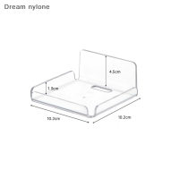 Dream nylone ชั้นเก็บของแบบยึดติดผนังชั้นวางอะคริลิคติดผนังชั้นวางแบบใสมีกาวในตัวยึดแบบไม่มีเครื่องหมาย