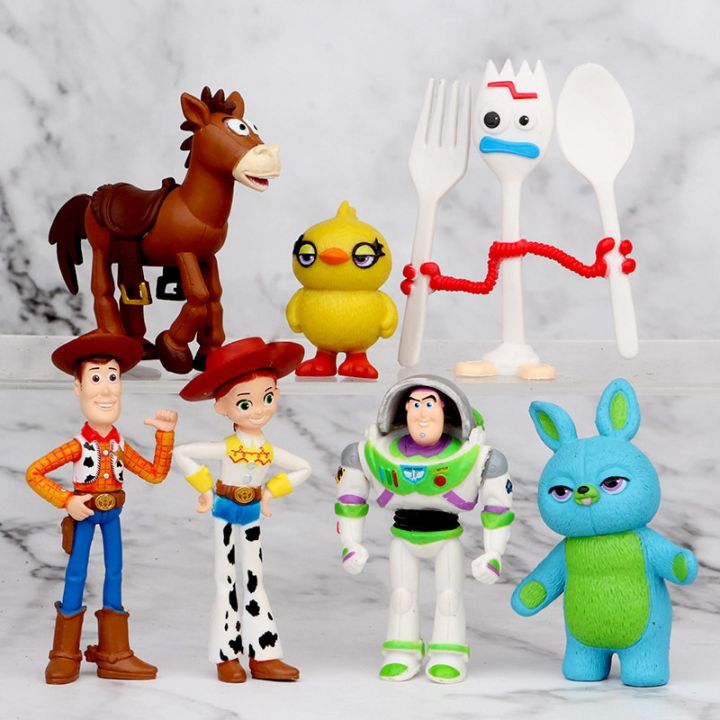 zzooi-disney-7pcs-toy-story-4-action-figures-toys-woody-jessie-buzz-lightyear-forky-pig-bear-figura-model-doll-figurine-kids-gifts