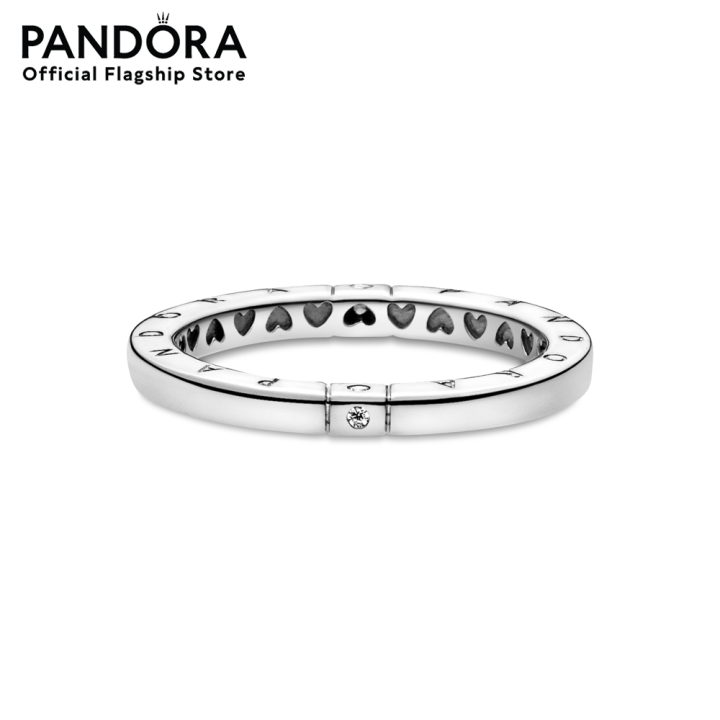 pandora-logo-sterling-silver-ring-with-clear-cubic-zirconia-แหวนเงิน-แหวนเงินแพนดอร่า-แหวนแพนดอร่า-แพนดอร่า