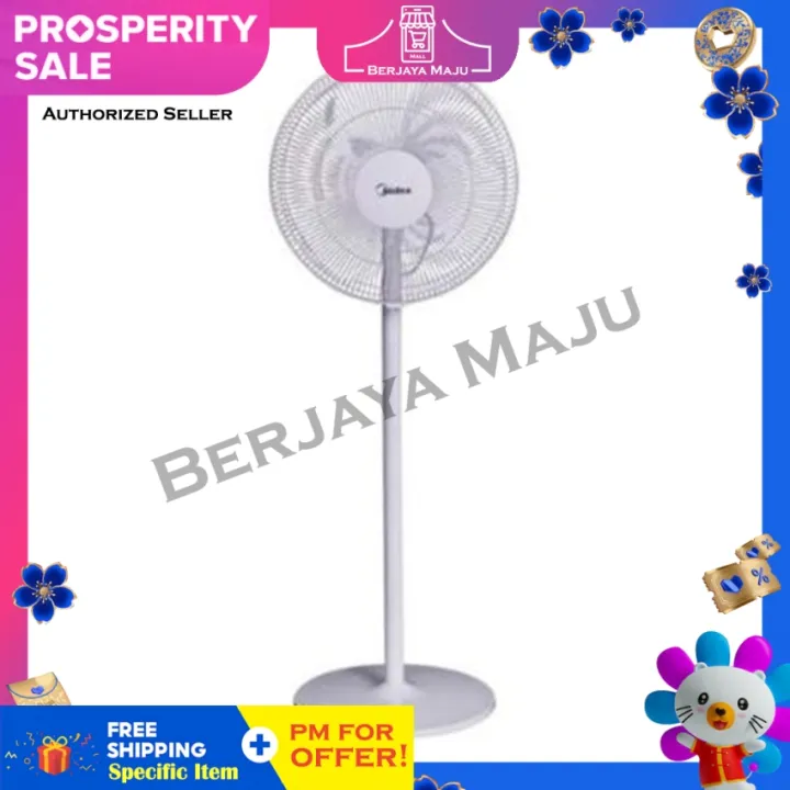 Midea 16 2 In 1 Adjustable Stand Fan Mf 16fs18c Wt White Lazada