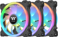 Thermaltake SWAFAN 12 RGB Radiator Fan TT Premium Edition 3 Pack, Swappable Fan Blade Design, Customizable air Flow Direction, 2000 RPM, CL-F137-PL12SW-A SWAFAN 120mm Black