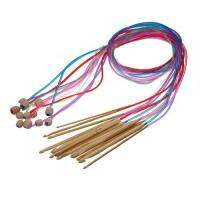 ☌▼☑ 12PCs/Set 10mm - 3mm Natural Bamboo Flexible Afghan Tunisian Carpet Crochet Hook Needles 120cm long At Random Color Transparent