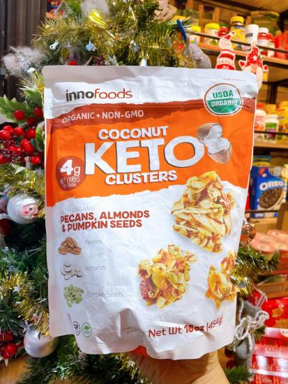 Snack keto dừa sấy bọc hạt hữu cơ coconut keto clusters của innofoods - mỹ - ảnh sản phẩm 3