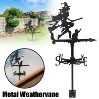 Weathervane โลหะทิศทางลมแม่มดและแมวกังหันลมย้อนยุค,เหล็กสแตนเลสลม