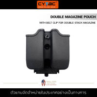 CYTAC - Double Magazine Pouch with Belt Clip, Black [ for Double Stack Magazine ] ซองแม็กกาซีน ซองแม็กคู่