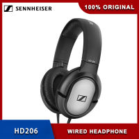 สำหรับ HD206 Sennheiser เดิม3.5มิลลิเมตรหูฟังมีสายชุดหูฟังแบบสปอร์ตหูฟังเพลงแยกเสียงรบกวนสำหรับ iPhone Android