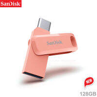 SANDISK FLASH DRIVE ULTRA DUAL DRIVE GO TYPE-C OTG 128GB PINK (SDDDC3-128G-G46PC) Speed 150mb/s USB 3.1 Gen 1 สำหรับโอนข้อมูลโทรศัพท์มือถือกับคอมพิวเตอร์ ประกัน Synnex 5 ปี