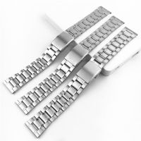 12mm 14mm 16mm 18mm 20mm 22mm Stainless Steel Watchband Men Women Metal Folding Buckle Strap Bracelet Wrist Band Accessories