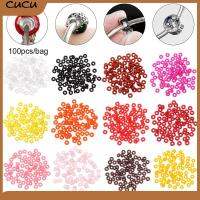 CUCU 100pcs/bag 622 ใหม่ สร้อยข้อมือ Nude Nonslip อุปกรณ์ต่อพ่วงปลายสาย 12สี วงแหวนปลายท่อ จุกยาง โอริง ผิวด้านเรียบ