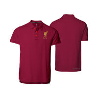 เสื้อโปโลแขนสั้น ผ้าCVC  Liverpool รุ่น LFC-P013 สีเลือดหมู