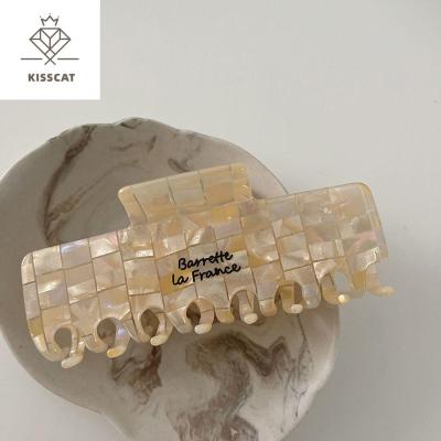 KISSCATเครื่องประดับผม hair accessories women ฝรั่งเศส แฟชั่น เรียบหรู ขนาดใหญ่ หอมหวาน มินิ ตาข่าย กิ๊บติดผมผู้หญิง คลิปปลาฉลาม Acetate ที่หนีบผมสไตล์เกาหลี