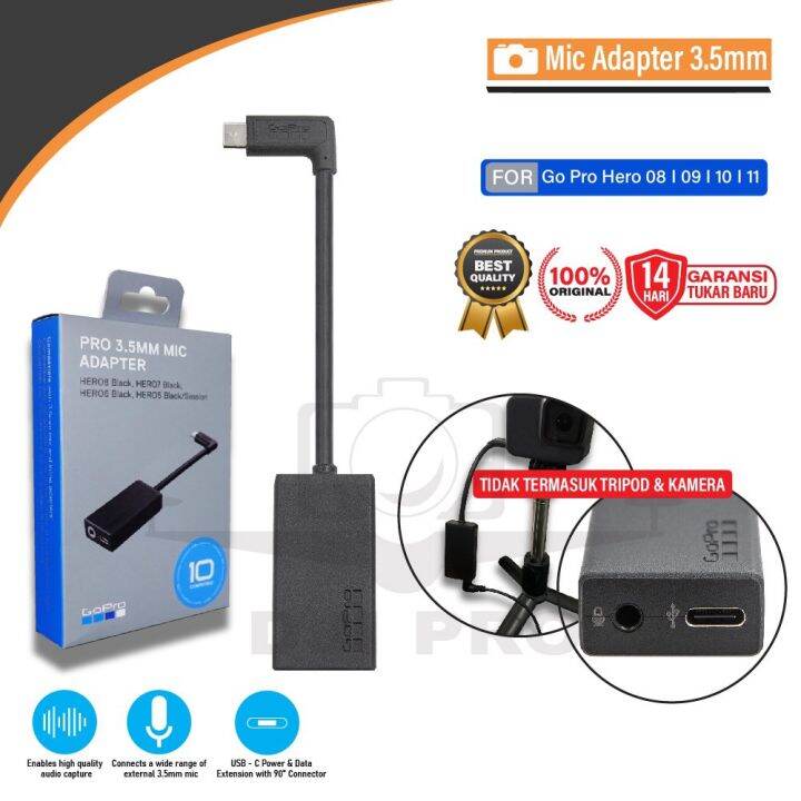 GoPro Pro 3.5mm Mic Adapter - Adaptor Mic Original | Lazada Indonesia
