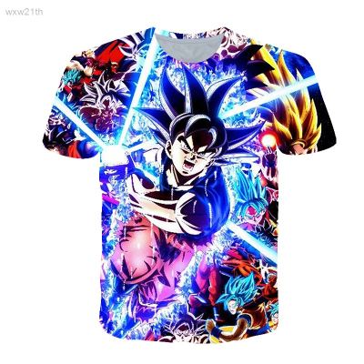 2023 Short Sleeved T-shirt with Dragon Ball z 3d Pattern Printed on It Unisex