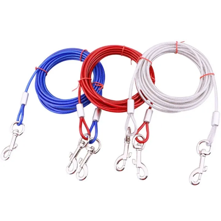 3m-5m-10m-steel-wire-pet-leashes-for-two-dogs-3-colors-anti-bite-tie-out-cable-outdoor-lead-belt-dog-double-leash-for-large-dog