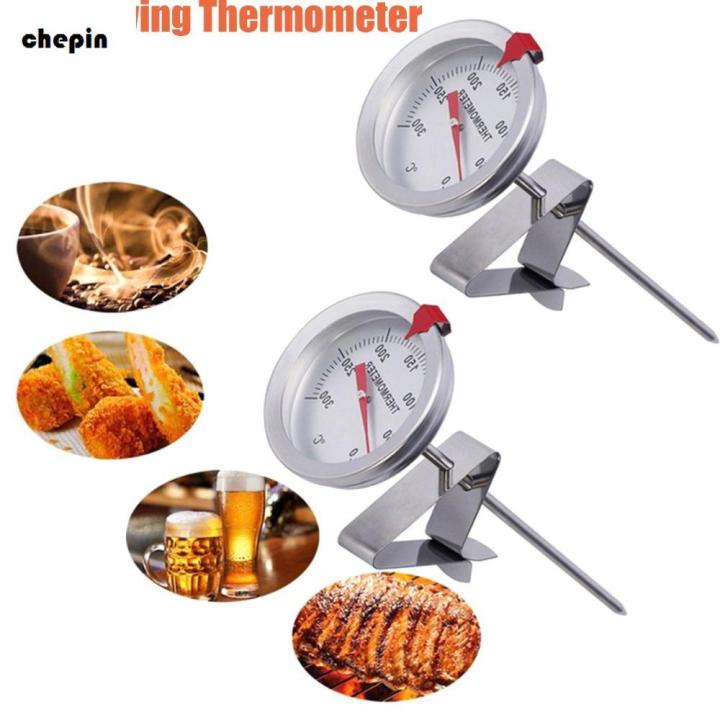 Deep Fry Thermometer Stainless Steel Measuring Tool With Dial For Oil  Pan(15cm )