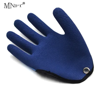 MNFT 1 Buah Sarung Tangan Pancing Anti Selip Sarung Tangan Luar Ruangan dengan Magnet Lateks Melindungi Tangan dari Alat Pancing Tusukan