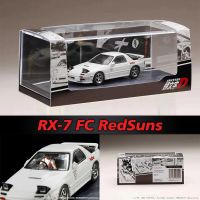 Hoy 1:64 RX7 FC Redsuns พร้อมฟิกเกอร์ Diorama Diecast โมเดลรถยนต์ของเล่นขนาดเล็ก