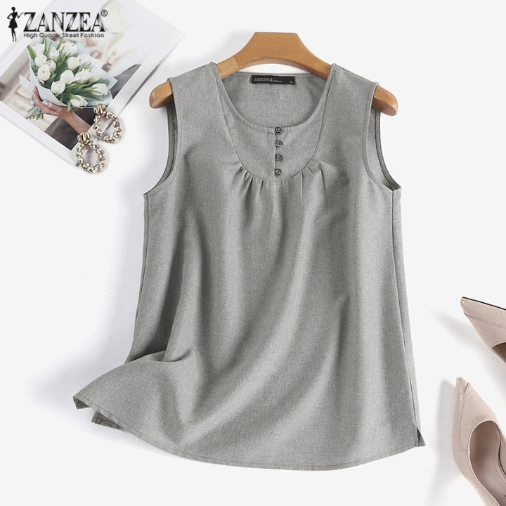 สินค้ามาใหม่-จัดส่งฟรี-fancystyle-zanzea-เสื้อกล้ามปุ่มทึบด้านในหลวม-8