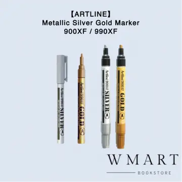 Artline Gold Silver Permanent Marker Pens, 999XF 990XF 900XF