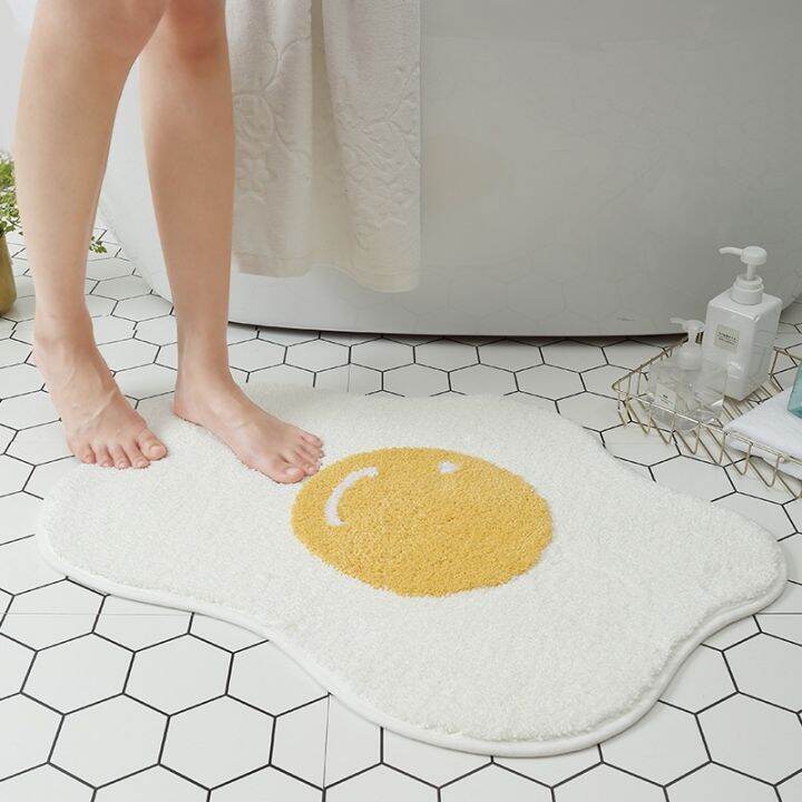 bathroom-mat-non-slip-พรมหน้าห้องน้ำ-พรมปูพื้นห้องน้ำ-พรมสไตล์มินิมอล-พรมไข่ดาว-ขนนุ่ม-พรมกันลื่น-พรมมินิมอลสไตล์เกาหลี-พรมนิ่ม-พรมเช็ดเท้า-พรมแต่งบ้าน-พรมหน้าห้องน้ำ-พรมในห้องน้ำ-พรมมินิมอล-พรมเช็ดเท