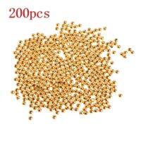 200ชิ้น/เซ็ต4Mm Gold Plated Ball Shape Antique Spacer ลูกปัดสำหรับเครื่องประดับ DIY