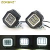 Zorbyz đèn led chiếu điểm xe máy đèn sương mù với đèn mắt thiên thần màu - ảnh sản phẩm 1