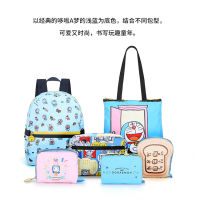 2023 Lesportsac ใหม่ฤดูร้อนสไตล์ใหม่ โดราเอมอนแบรนด์ร่วม Ding Dong Cat กระเป๋าใส่เหรียญพิมพ์กระเป๋าสะพาย G796 Collection