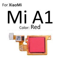 ขั้วต่อเครื่องสแกนเซ็นเซอร์ลายนิ้วมือสำหรับ Xiaomi Mi A1 A2 Lite สายเคเบิลงอได้ปุ่มกลับบ้าน