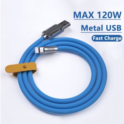 สาย USB ไมโคร Usb ป้องกัน Usb โลหะสังกะสีสายเคเบิลข้อมูลสายชาร์จเร็วพร้อมสายชาร์จชนิด C ไฟ Led ชนิด C สายข้อมูลเครื่องชาร์จชนิด C