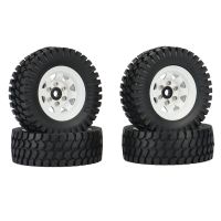 4PCS 1.55 Metal Beadlock Wheel Rim Tire Set for 1/10 RC Crawler Car Axial Jr 90069 D90 TF2 Tamiya CC01 LC70 MST