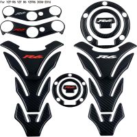 สติกเกอร์ R6 3D คาร์บอนดูรถจักรยานยนต์ถัง Pad Protector สติกเกอร์สำหรับ Yamaha YZF600 YZF-R6 R6S Tankpad Decals