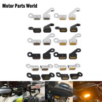 ┋™ 2XMotorcycle 12V Mini LED Lamp Turn Signal Amber Light E Mark For Harley Touring Road Glide Softail Breakout Slim FLS Sportster