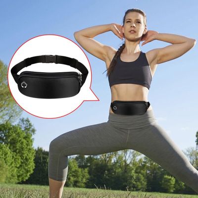 Sport Running Waist Bag Fanny Pack For Yoga Hiking Travel Workout Walking Fishing Fitness Black Running Belt