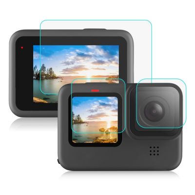 PULUZ ฟิล์มกระจกนิรภัย,สำหรับ GoPro HERO9สีดำ + จอแสดงผล LCD 9H 2.5D