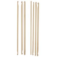 Double End Crochet Bamboo Tunisian Crochet Hooks Knitting Needles Set Ergonomic Weave Craft Rochet Hook For Household DIY Lovers