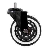 Office Caster Wheels - Heavy Duty Replacement PU Casters - Perfect Skates Desk Floor - Threaded Stem - Load Bearing 50kg